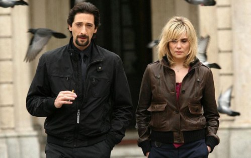Adrien Brody as Inspector Enzo Avolfi and Emmanuelle Seigner as Linda, sister to abducted model, Celine.